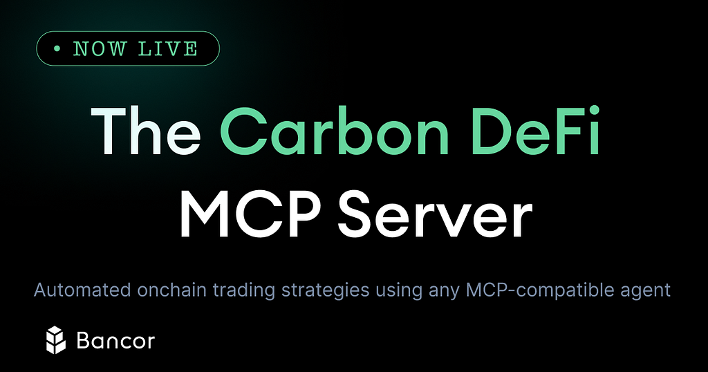 Create automated onchain trading strategies using any MCP-compatible agent